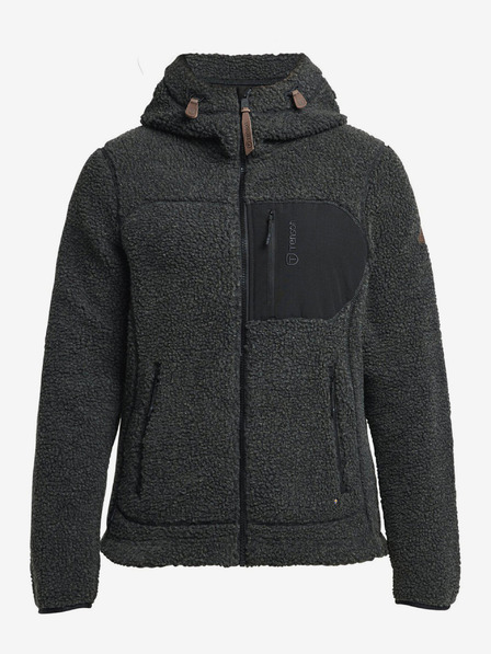 Tenson dámská fleecová mikina s kapucí TENSON Himalaya Teddy Zip W černá