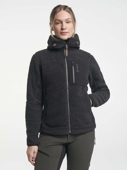 Tenson dámská fleecová mikina s kapucí TENSON Himalaya Teddy Zip W černá