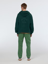 Scotch & Soda Tmavě zelená pánská mikina s kapucí Scotch & Soda