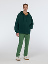 Scotch & Soda Tmavě zelená pánská mikina s kapucí Scotch & Soda