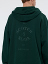 Scotch & Soda Tmavě zelená pánská mikina s kapucí Scotch & Soda