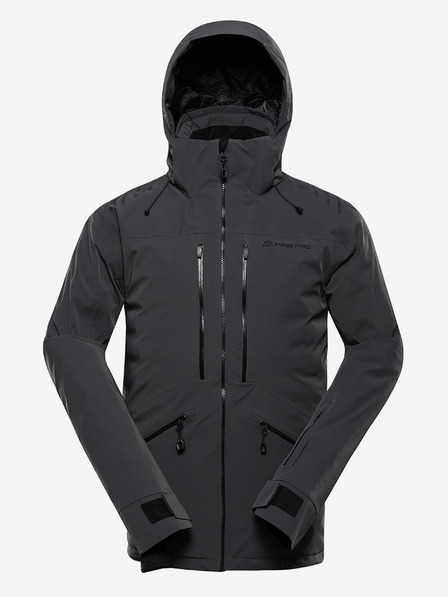 ALPINE PRO Pánská lyžařská bunda s membránou ptx snow ALPINE PRO REAS dk.true gray