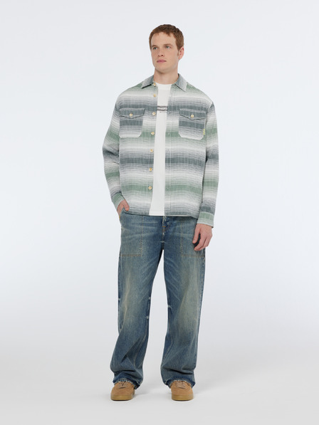 Scotch & Soda Bílo-zelená pánská pruhovaná košile Scotch & Soda