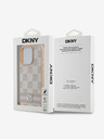 DKNY DKNY PU Leather Checkered Pattern and Stripe Zadní Kryt pro iPhone 16 Pro Pink