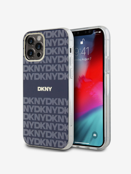 DKNY PC/TPU Repeat Pattern Tonal Stripe Magsafe Zadní Kryt pro iPhone 12/12 Pro Blue DKNY