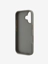 DKNY DKNY PU Leather Checkered Pattern and Stripe Zadní Kryt pro iPhone 16 Beige