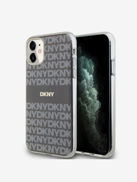 DKNY PC/TPU Repeat Pattern Tonal Stripe Magsafe Zadní Kryt pro iPhone 11 Beige DKNY