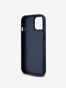 DKNY DKNY PU Leather Checkered Pattern and Stripe Zadní Kryt pro iPhone 15 Blue