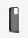 DKNY DKNY PU Leather Checkered Pattern and Stripe Zadní Kryt pro iPhone 16 Pro Max Beige