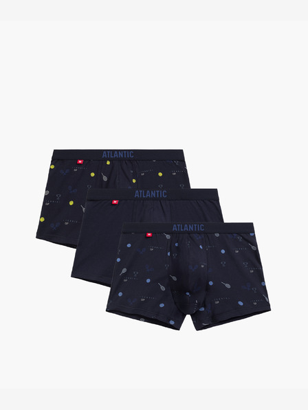 Atlantic Pánské boxerky ATLANTIC 3Pack - tmavě modré