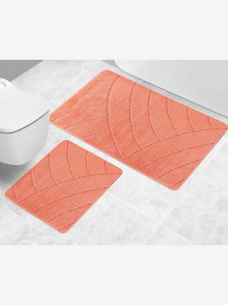 Bellatex Koupelnová a WC předložka oblouky lososová Bellatex