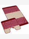 Bellatex Koupelnová a WC předložka chevron burgundy Bellatex