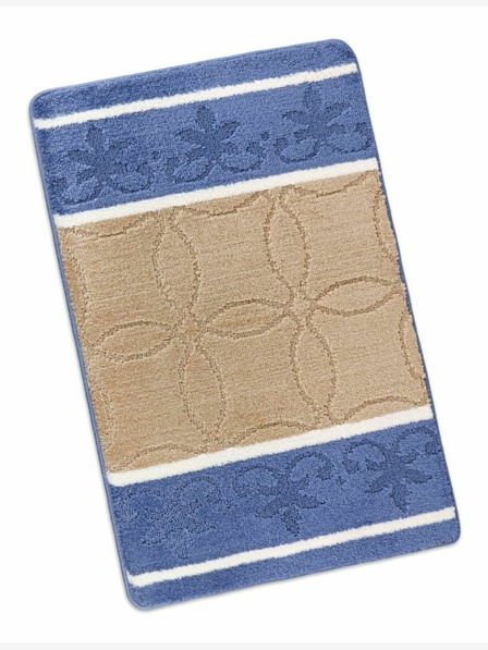 Bellatex Koupelnová předložka 60x100cm ornament modrobéžový Bellatex