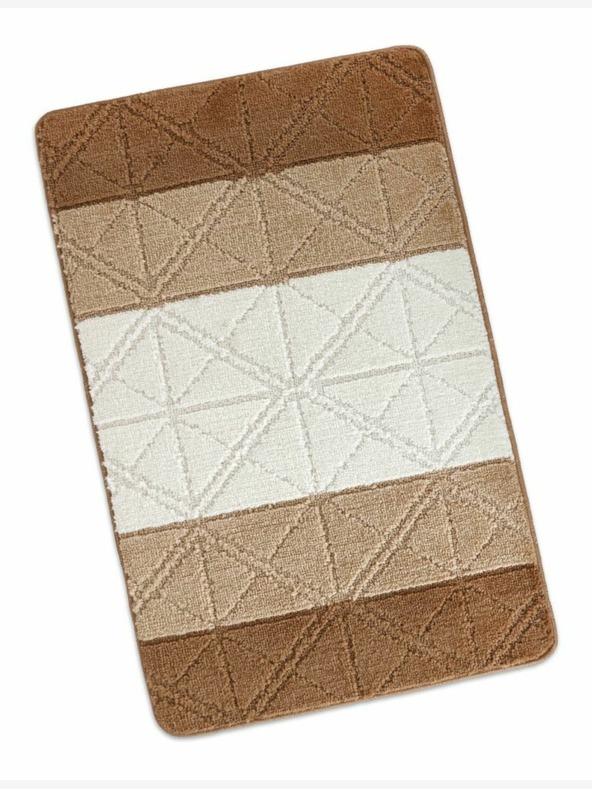 Bellatex Koupelnová předložka 60x100cm trojúhelníky hnědé Bellatex