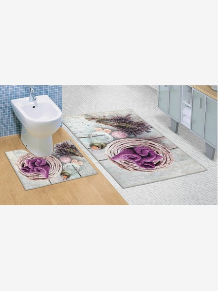 Bellatex Koupelnová a WC předložka Levandule 3D Bellatex