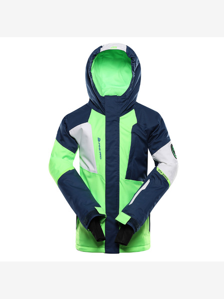 ALPINE PRO Dětská lyžařská bunda s membránou ptx snow ALPINE PRO DEARO neon green gecko