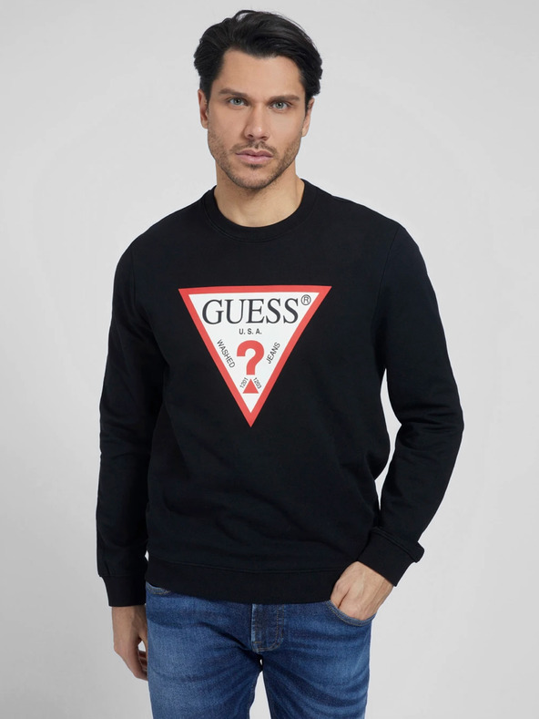 Guess Černá pánská mikina Guess Audley