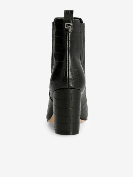 Guess Černé dámské vzorované kotníkové boty na podpatku Guess