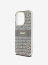 DKNY PC/TPU Repeat Pattern Tonal Stripe Magsafe Zadní Kryt pro iPhone 13 Pro Max Beige DKNY