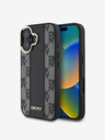 DKNY DKNY PU Leather Checkered Pattern Magsafe Zadní Kryt pro iPhone 16 Black