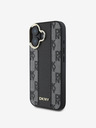 DKNY DKNY PU Leather Checkered Pattern Magsafe Zadní Kryt pro iPhone 16 Black