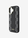 DKNY DKNY PU Leather Checkered Pattern Magsafe Zadní Kryt pro iPhone 16 Black