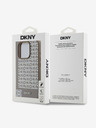 DKNY DKNY PU Leather Repeat Pattern Bottom Stripe MagSafe Zadní Kryt pro iPhone 16 Pro Brown