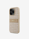 DKNY DKNY PU Leather Repeat Pattern Tonal Stripe Zadní Kryt pro iPhone 16 Pro Max Pink