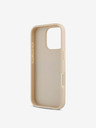 DKNY DKNY PU Leather Repeat Pattern Tonal Stripe Zadní Kryt pro iPhone 16 Pro Max Pink