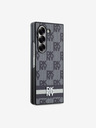 DKNY DKNY PU Leather Checkered Pattern and Stripe Zadní Kryt pro Samsung Galaxy Z Fold 6 Black
