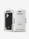 DKNY DKNY PU Leather Stack Logo Magsafe Zadní Kryt pro iPhone 16 Black