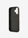 DKNY DKNY PU Leather Stack Logo Wrist Strap Zadní Kryt pro iPhone 16 Green