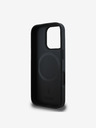 DKNY DKNY PU Leather Repeat Pattern Bottom Stripe MagSafe Zadní Kryt pro iPhone 16 Pro Black