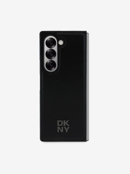 DKNY DKNY PU Leather Stack Logo MagSafe Zadní Kryt pro Samsung Galaxy Z Fold 6 Black