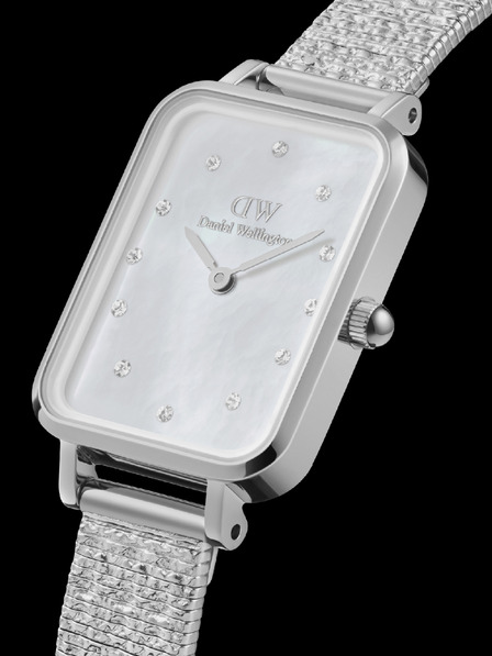 Daniel Wellington Dámské hodinky ve stříbrné barvě Daniel Wellington Quadro Lumine