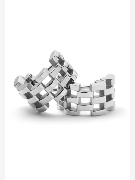 Daniel Wellington Dámské stříbrné ocelové náušnice Daniel Wellington 5-Link