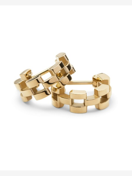 Daniel Wellington Dámské zlaté ocelové náušnice Daniel Wellington 3-Link