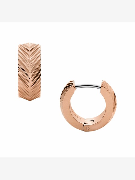 Fossil Dámské růžovozlaté pozlacené náušnice Fossil JF04662791