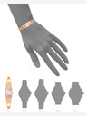 Anne Klein Dámské hranaté hodinky Anne Klein AK/ 4112RQRG