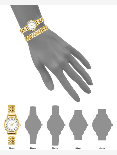 Anne Klein Dámská dárková sada hodinek a náramku Anne Klein AK/ 4144GPST