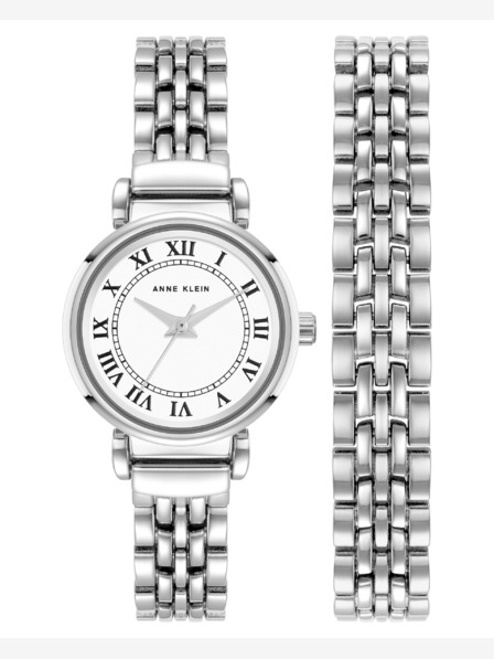 Anne Klein Dámská dárková sada hodinek a náramku Anne Klein AK/ 4145SVST