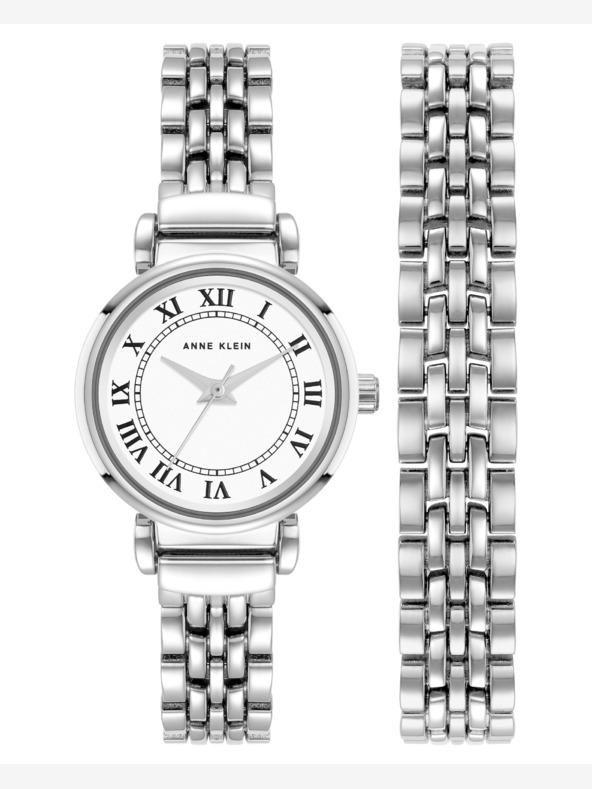 Anne Klein Dámská dárková sada hodinek a náramku Anne Klein AK/ 4145SVST