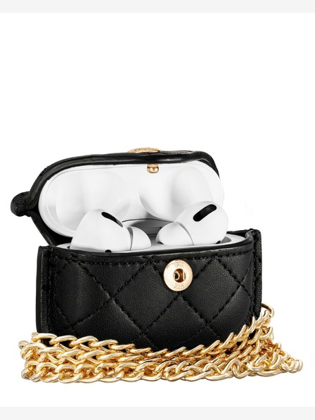Anne Klein Černé kožené pouzdro Anne Klein na sluchátka Apple AirPods Pro