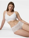 Marks & Spencer Krajková podprsenka bez kostic, se zmenšujícím efektem a technologií Flexifit™ Marks & Spencer bílá