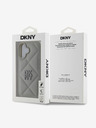 DKNY DKNY PU Leather Quilted Stack Logo Zadní Kryt pro iPhone 16 Plus Grey
