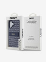 DKNY DKNY PU Leather Repeat Pattern Tonal Stripe Zadní Kryt pro iPhone 16 Blue