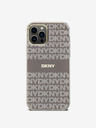 DKNY PC/TPU Repeat Pattern Tonal Stripe Magsafe Zadní Kryt pro iPhone 12/12 Pro Beige DKNY