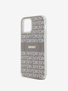 DKNY PC/TPU Repeat Pattern Tonal Stripe Magsafe Zadní Kryt pro iPhone 12/12 Pro Beige DKNY