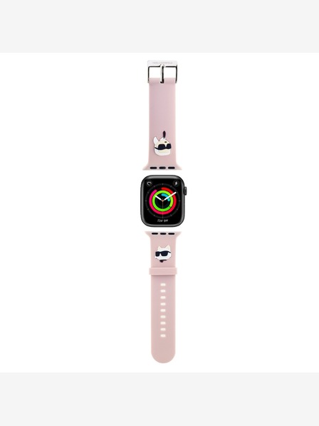 Karl Lagerfeld Karl Lagerfeld Karl and Choupette Head NFT Řemínek pro Apple Watch 42/44/45/46/49 Pink