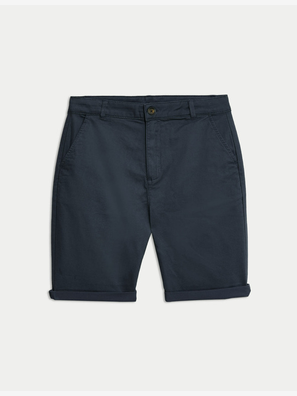 Marks & Spencer Chino šortky s vysokým podílem bavlny (6–16 let) Marks & Spencer námořnická modrá
